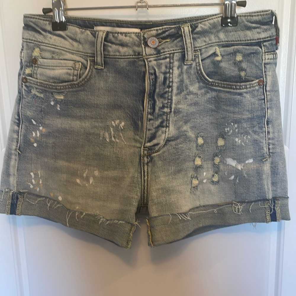 Anthropologie Pilcro Distressed Denim Shorts